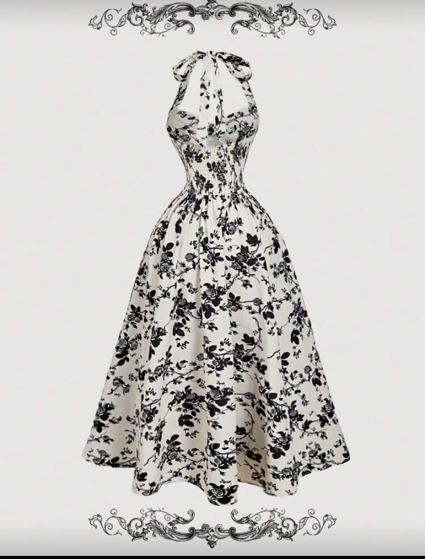 Vestido con estampado floral F26YA010