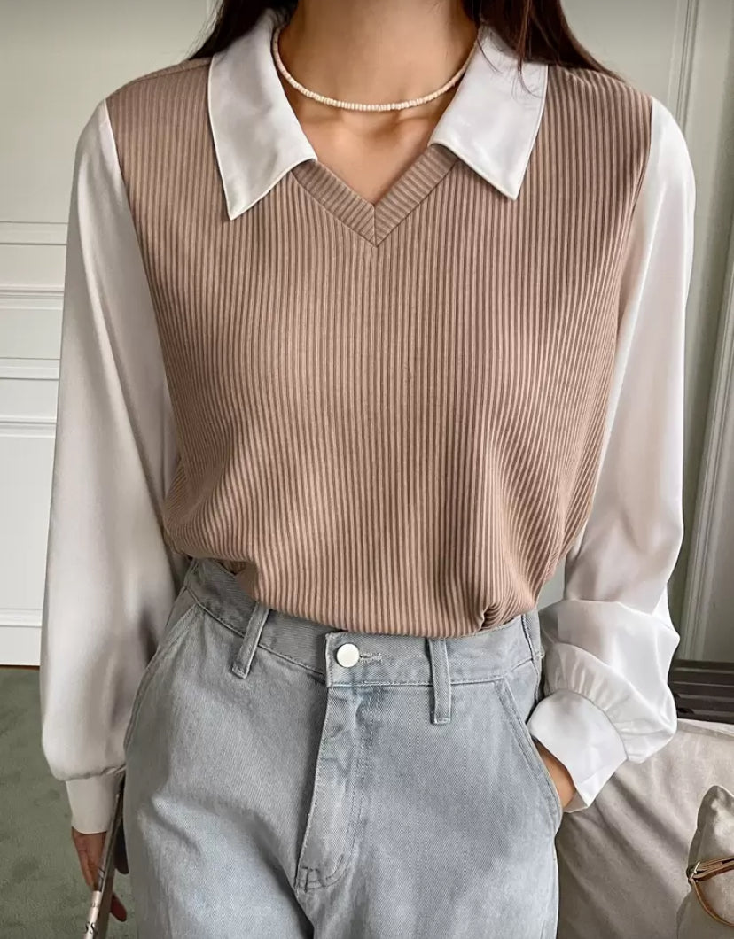 Blusa de manga farol N25WU03