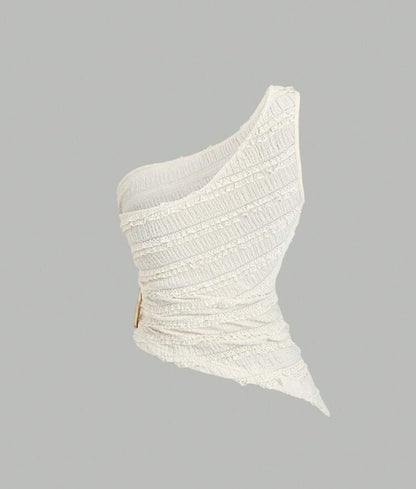 Blusa asimetrica de un hombro AG25TQ010