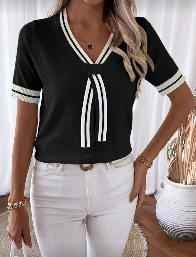 Blusa con bloques de color E26XU03