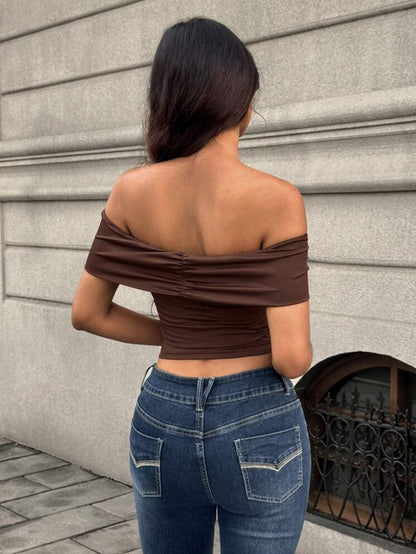 Blusa descubierta de hombros para mujer AG25TQ08