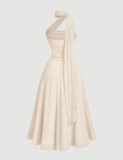 VESTIDO ENVUELTO CON PLIEGUES