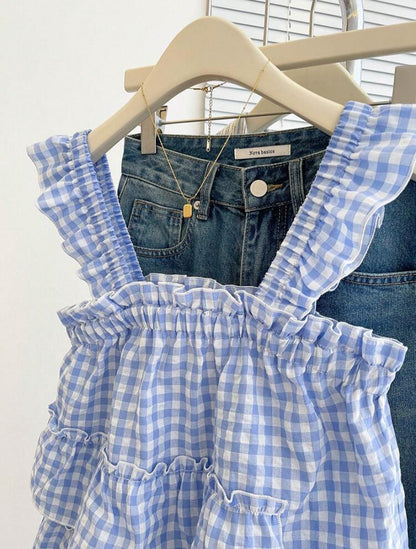 Cuadros de verano Blusa de moda A26BB04