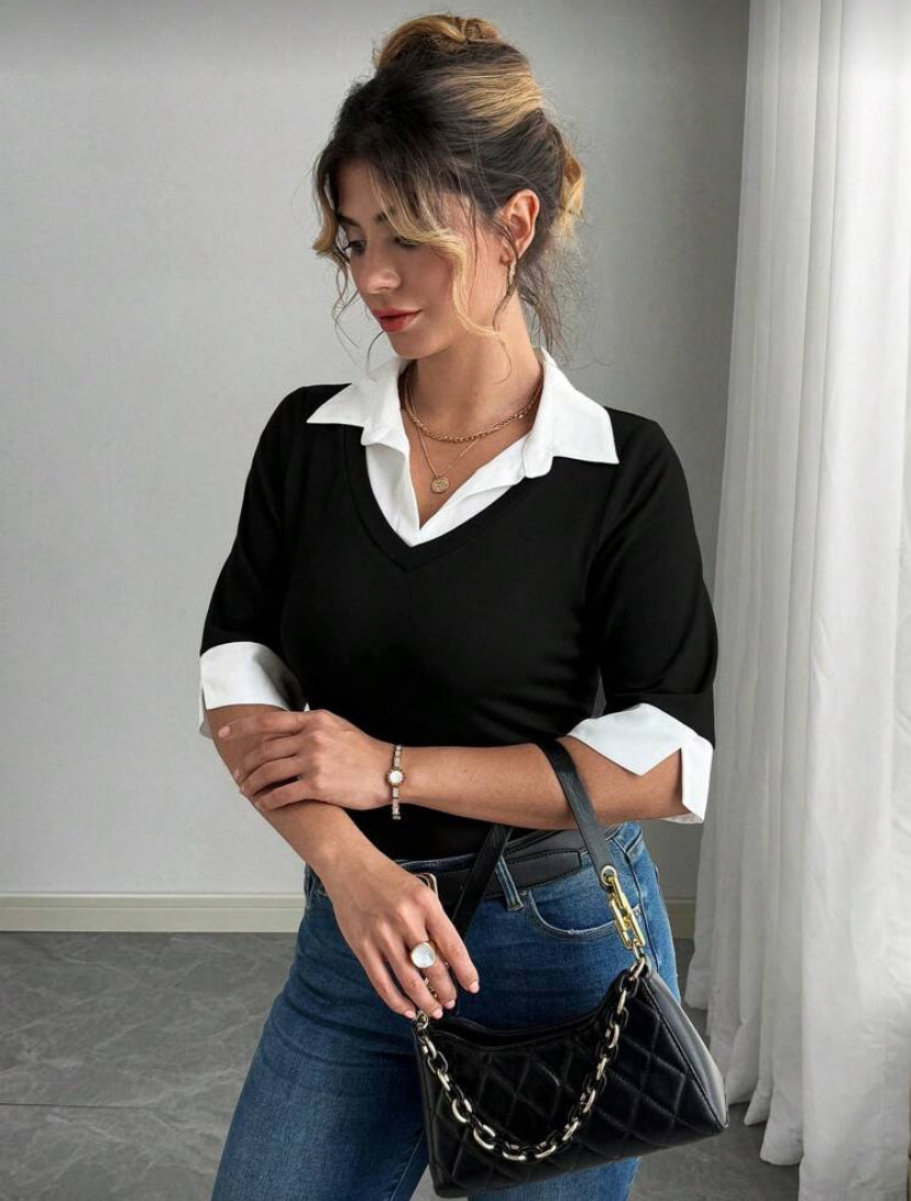 Blusa de manga corta E26XM07