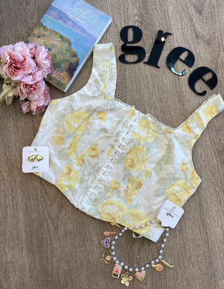 Top floral sin mangas J25QW07