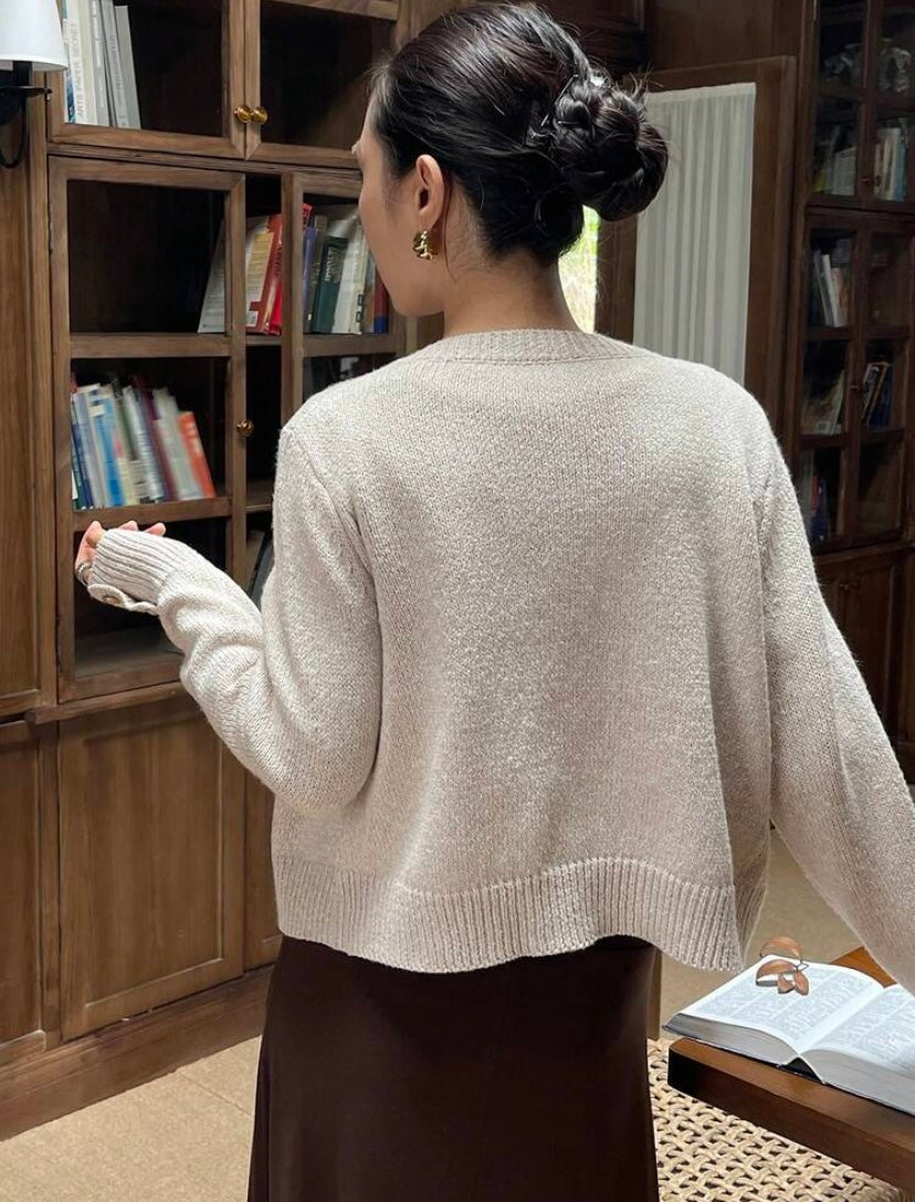 CÁRDIGAN CASUAL DE ÚNICOLOR