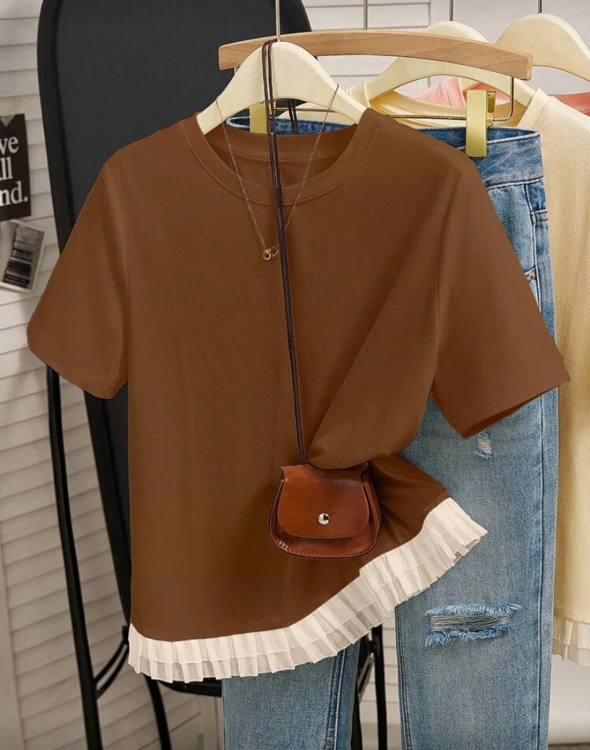 Camiseta informal con bloques de color N25WR01