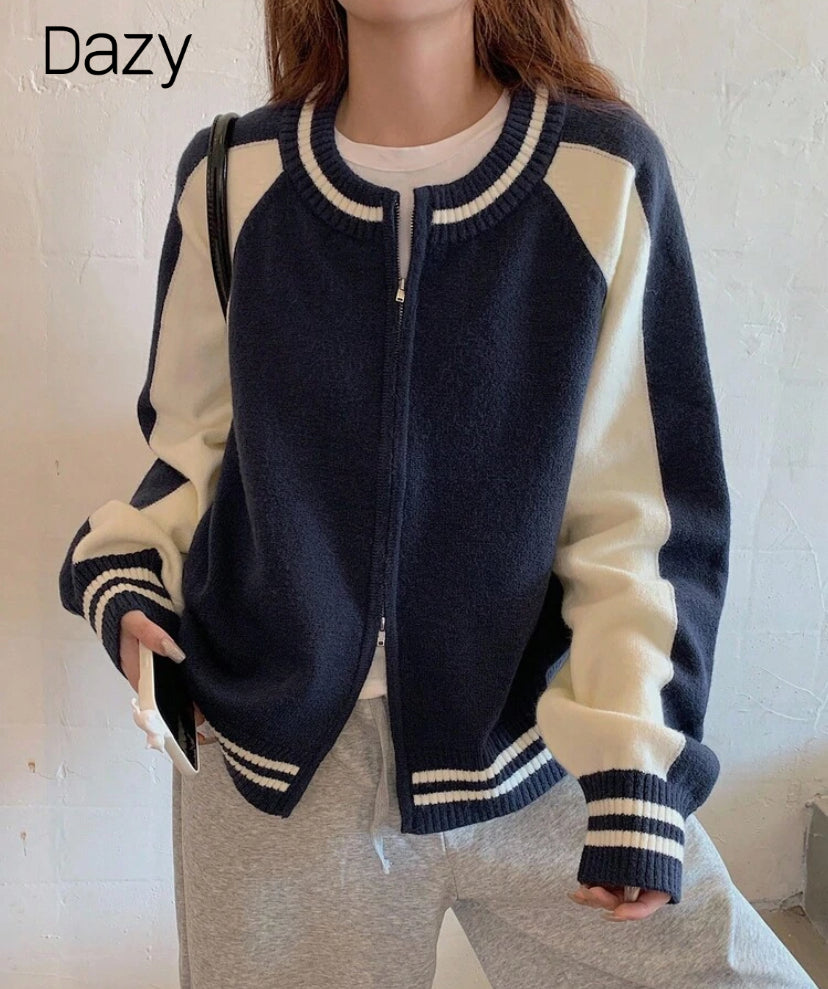 Cárdigan con contraste F26YA07