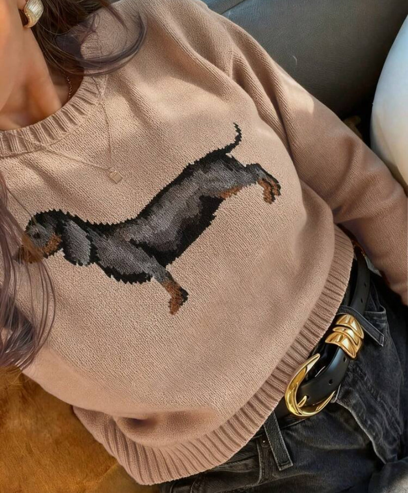 Suéter de punto con cuello redondo F26XW02