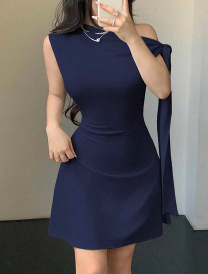 VESTIDO CORTO ASIMETRICO J26AS01