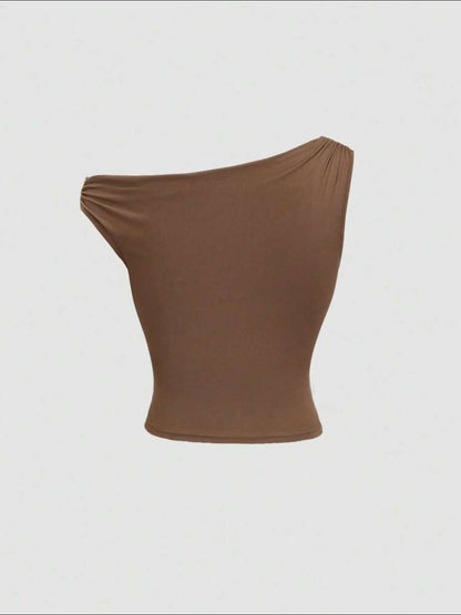 Top tipo camisa asimétrica AG25TP04