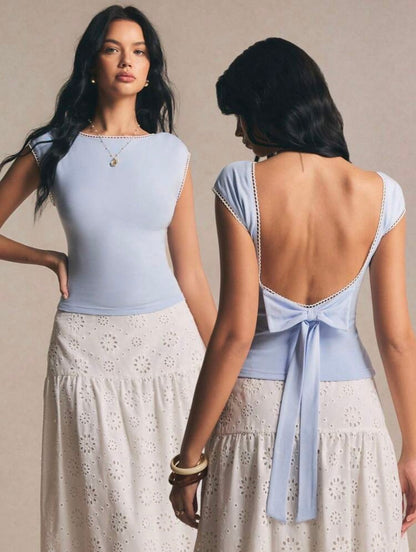 Blusa con espalda descubierta