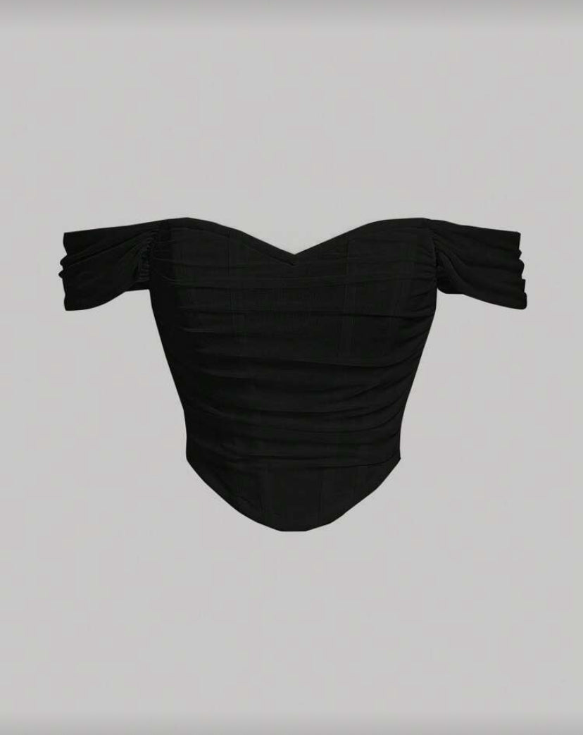 Top crop de hombros descubiertos F26XX02