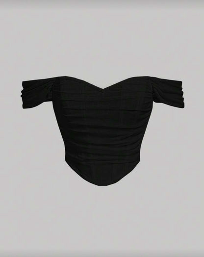 Top crop de hombros descubiertos F26XX02