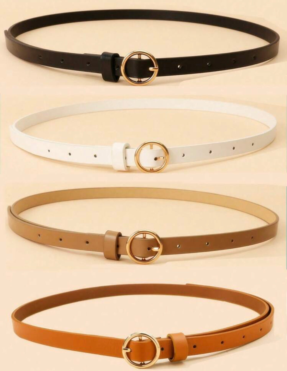 Círculo de Estilo Conjunto de 4 pzs de cinturones. F25NP010