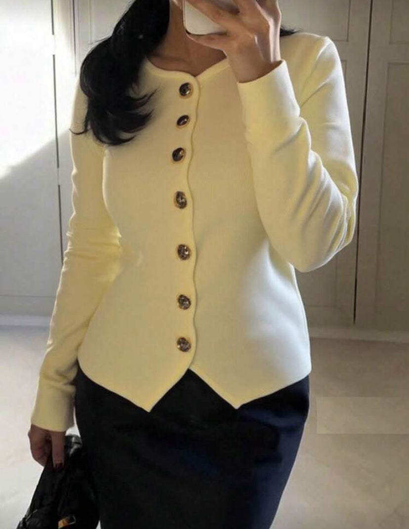 Suéter de punto con cuello redondo O25VW02