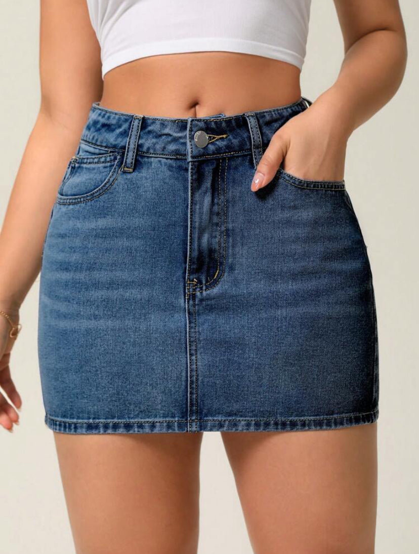 MINIFALDA DE MEZCLILLA CASUAL