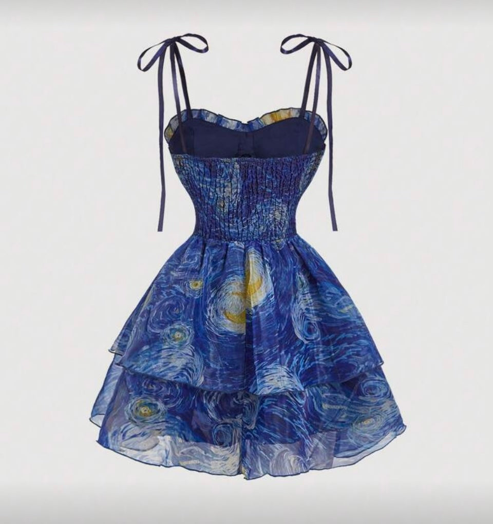 Vestido mini con estampado N25WR07