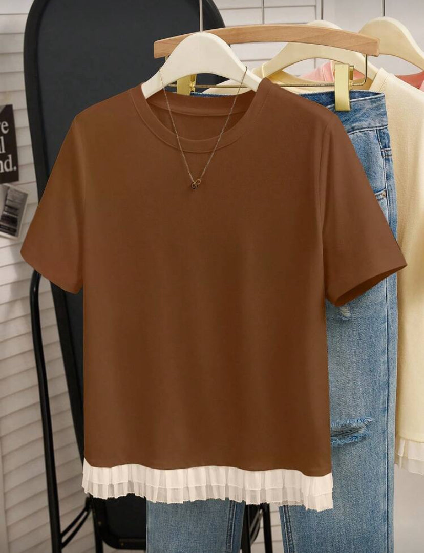 Camiseta informal con bloques de color N25WR01