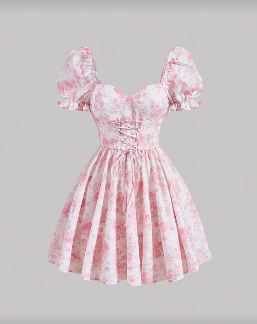 Vestido mini con cordón delantero F26XW08 💗