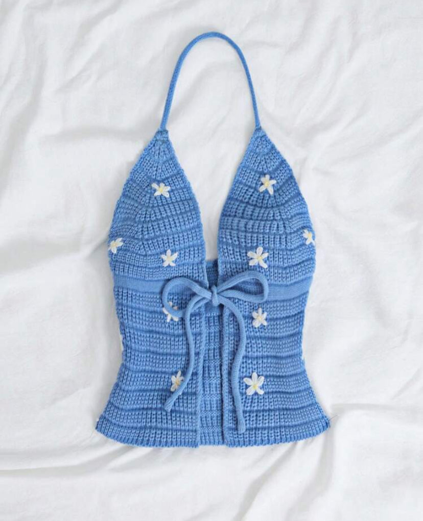 Blusa de punto de manga corta unicolor A25PK08