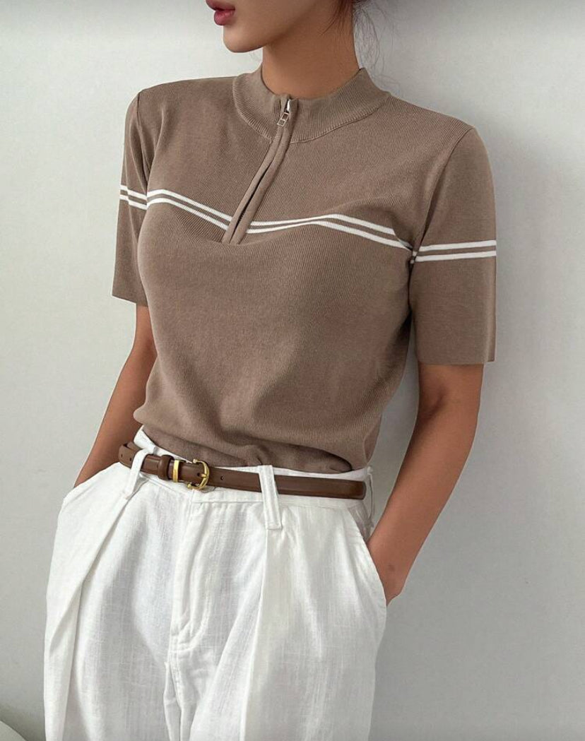 Blusa con cremallera F26YB03