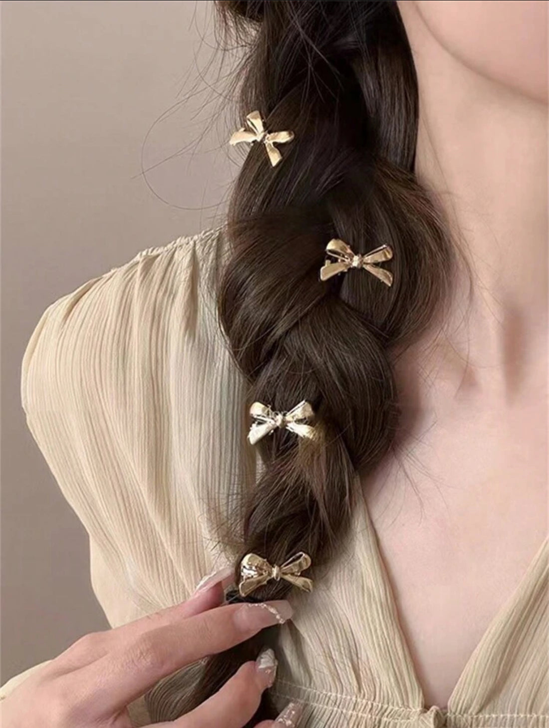 Clip Lindo 12 piezas de clips pequeños de cocodrilo con lazo lindo PS. F25NW03