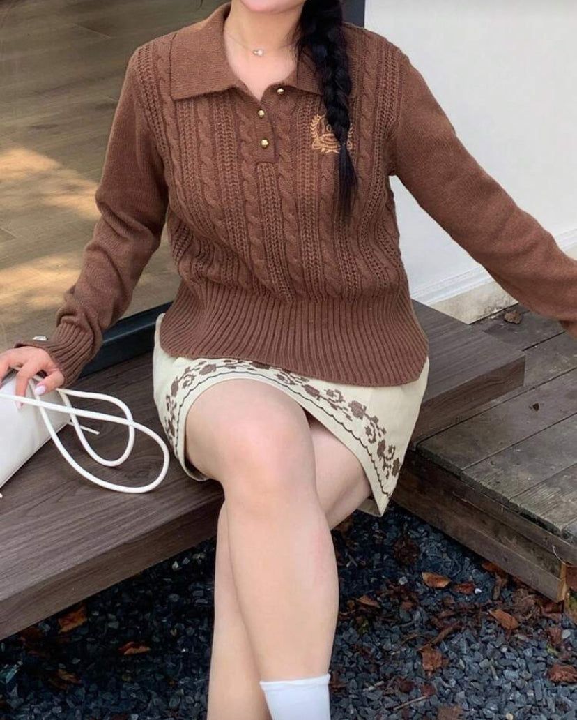 Suéter casual de manga larga E26XQ06