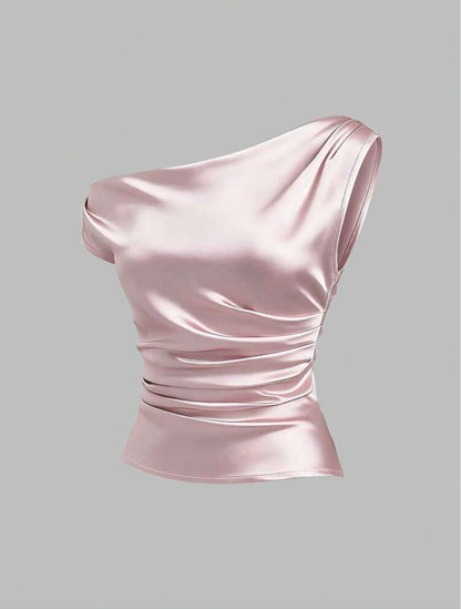 Blusa de satén