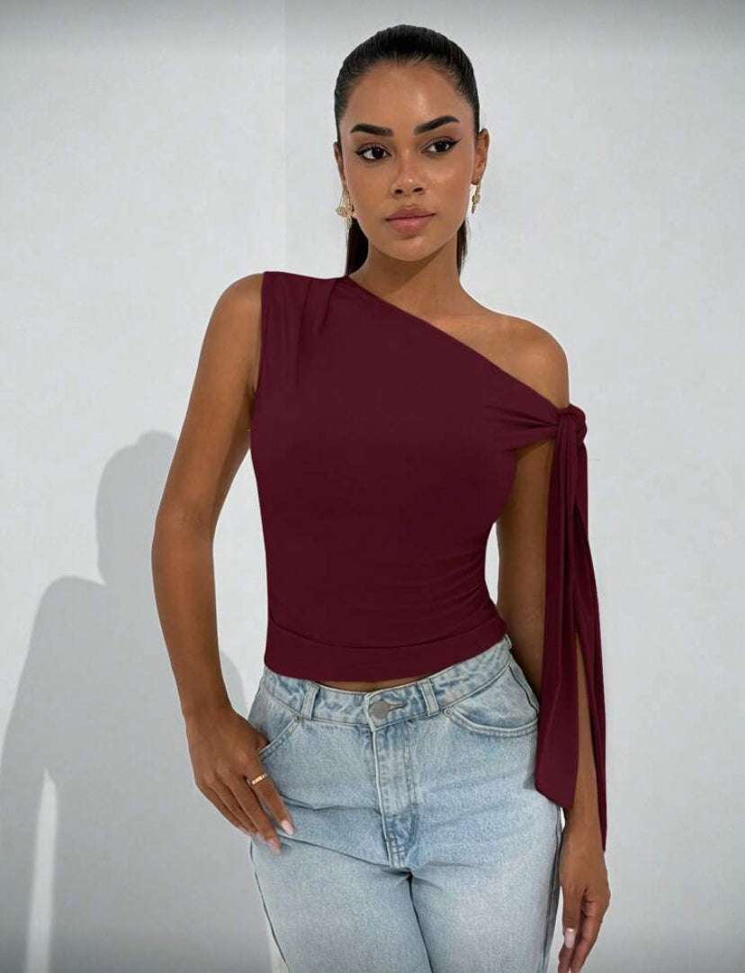 Blusa de cuello Asimetríco E26XK04