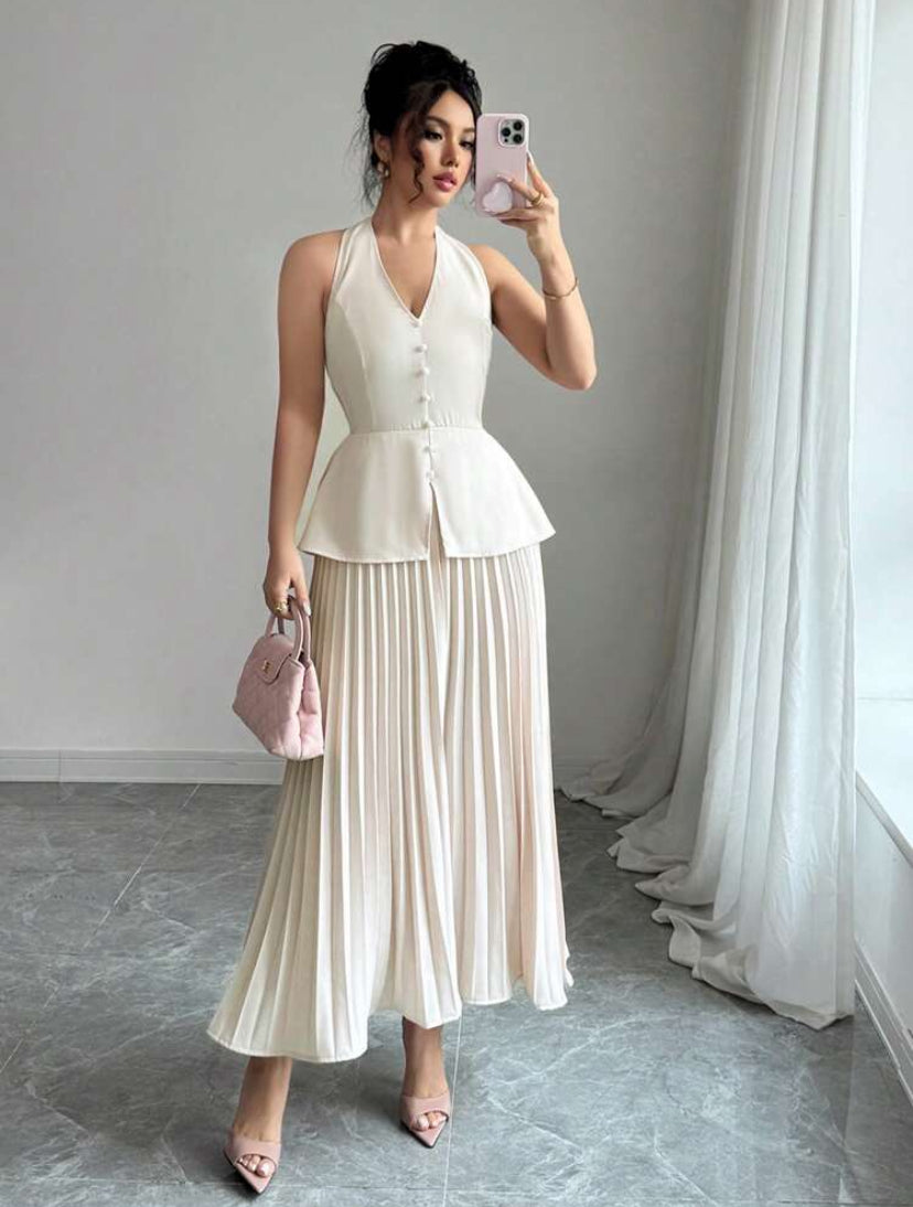 Vestido escotado de mujer elegante S25UX07