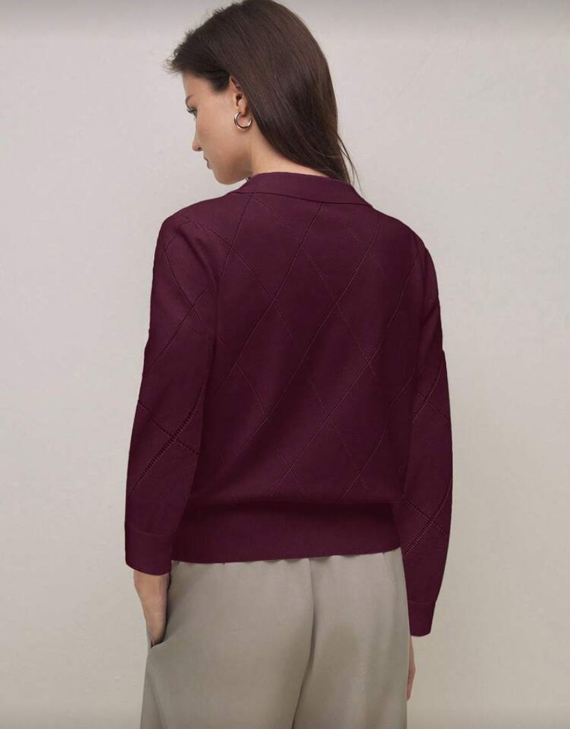 Suéter de cuello polo D25WY04