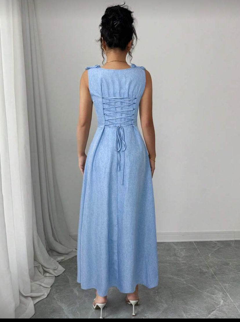 Vestido elegante de lindo escote O25WH01