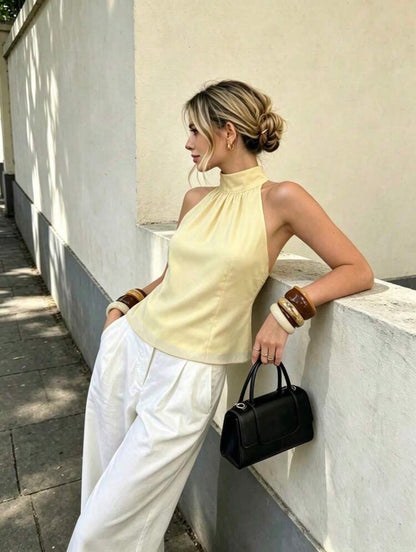Top Halter Amarillo