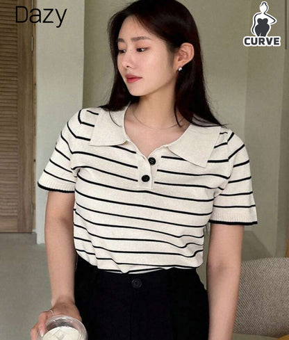 Blusa de punto talla grande E26XV010