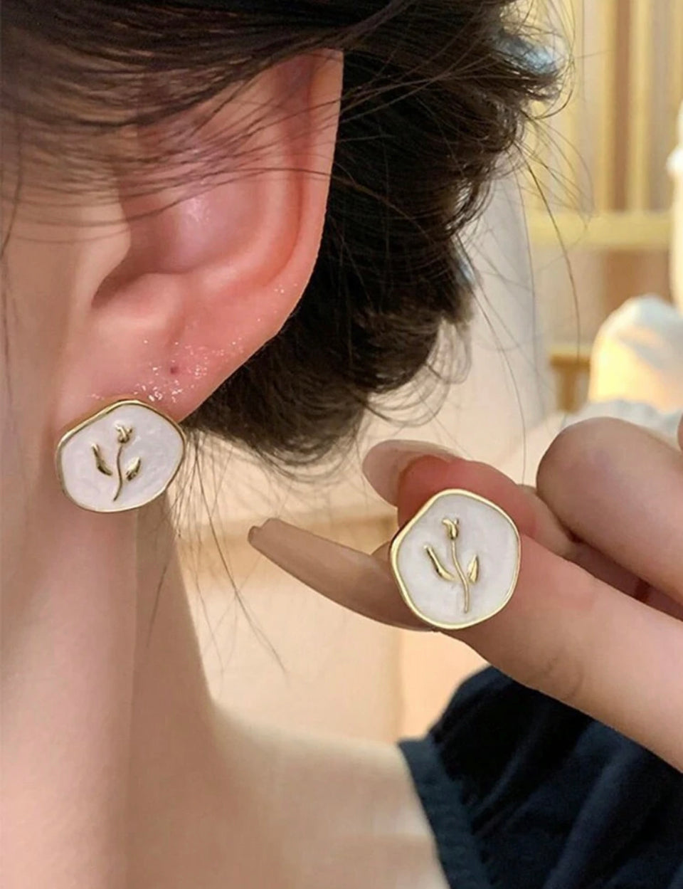 Jardín Secreto Pendientes de Botón Z. F25MZ07