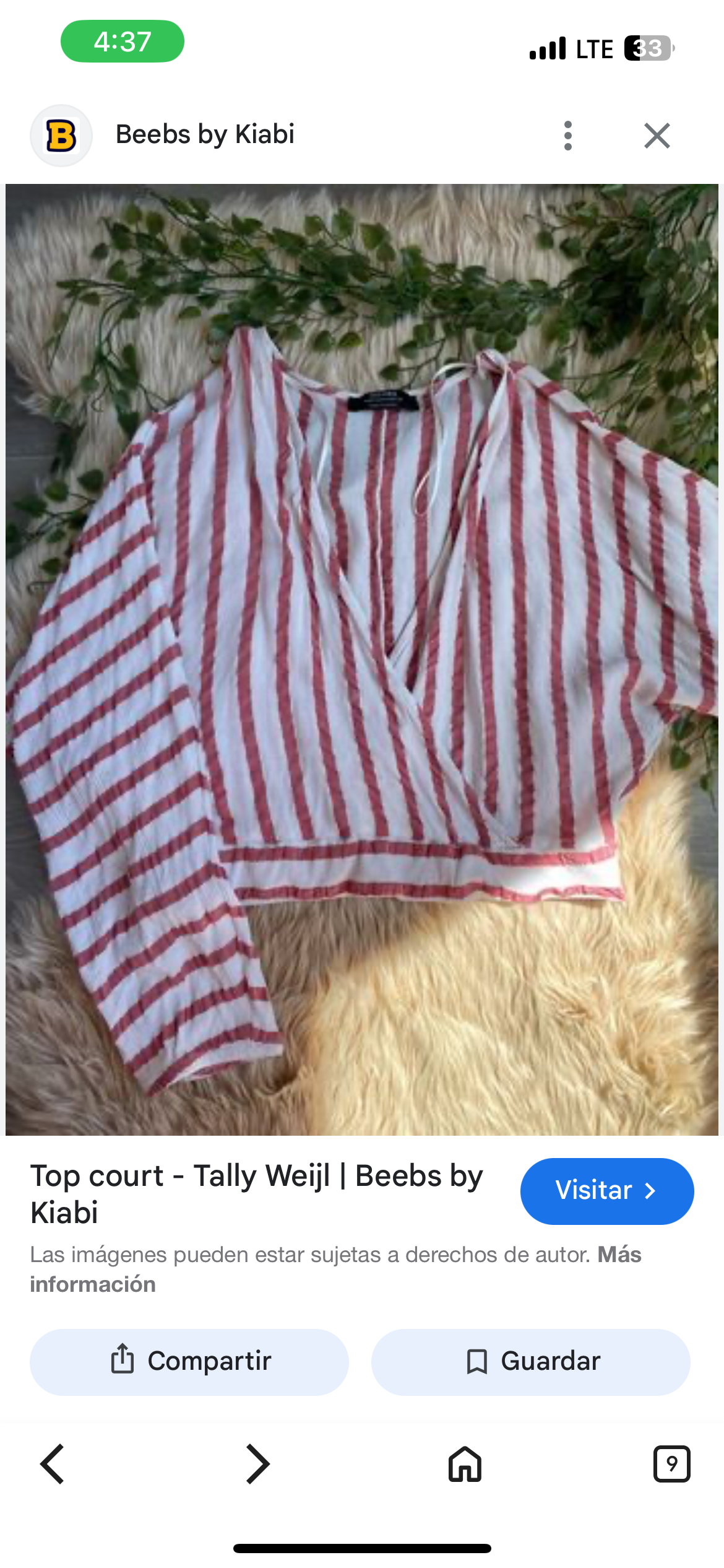 Blusa manga larga de rayas J25RV09