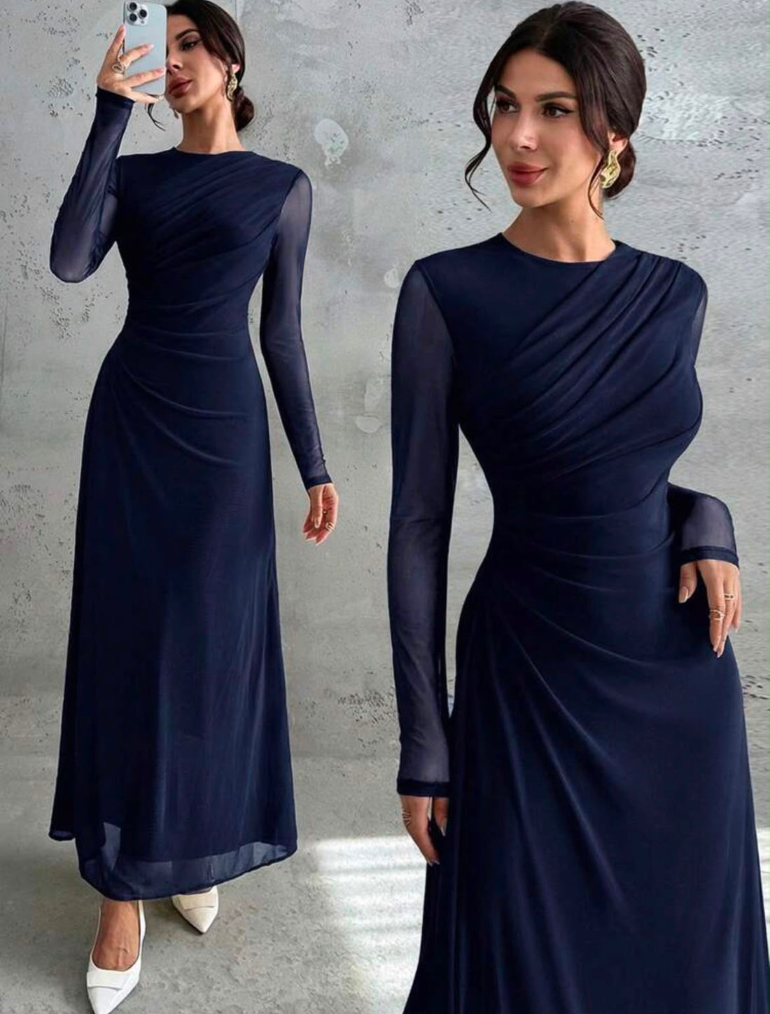 VESTIDO MAXI DE MANGA LARGA JL26AF01