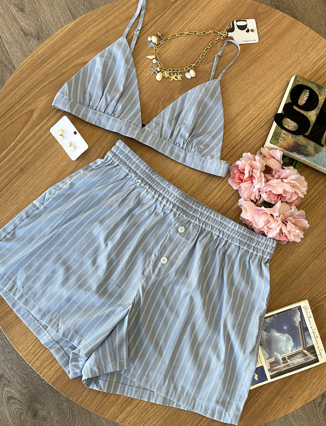Conjunto de verano a rayas J25RD06