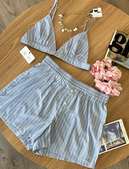 Conjunto de verano a rayas J25RD06