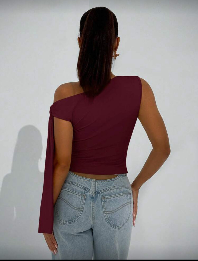 Blusa de cuello Asimetríco E26XK04