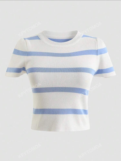 Camiseta de mujer canale a rayas A25PM02