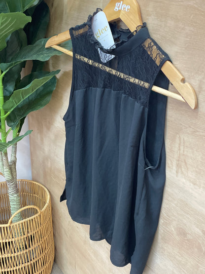 Zara99. Blusa de Encaje Sin Mangas