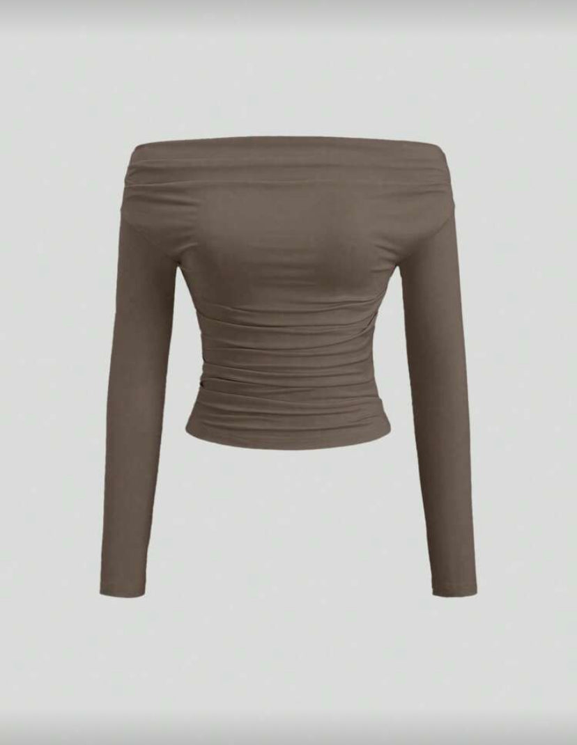 Blusa asimetrica de manga larga E26XJ05