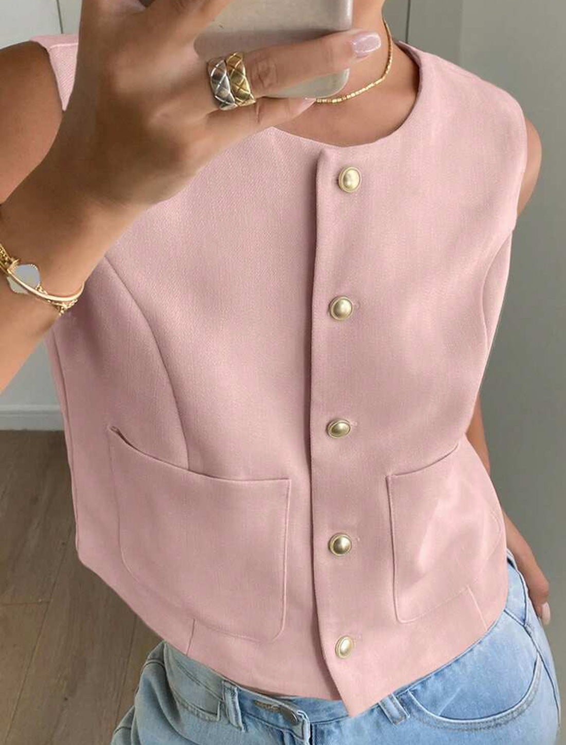 Chaqueta ajustada sin mangas AG25TQ01
