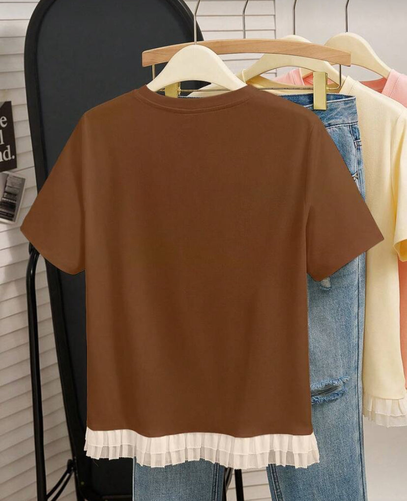 Camiseta informal con bloques de color N25WR01