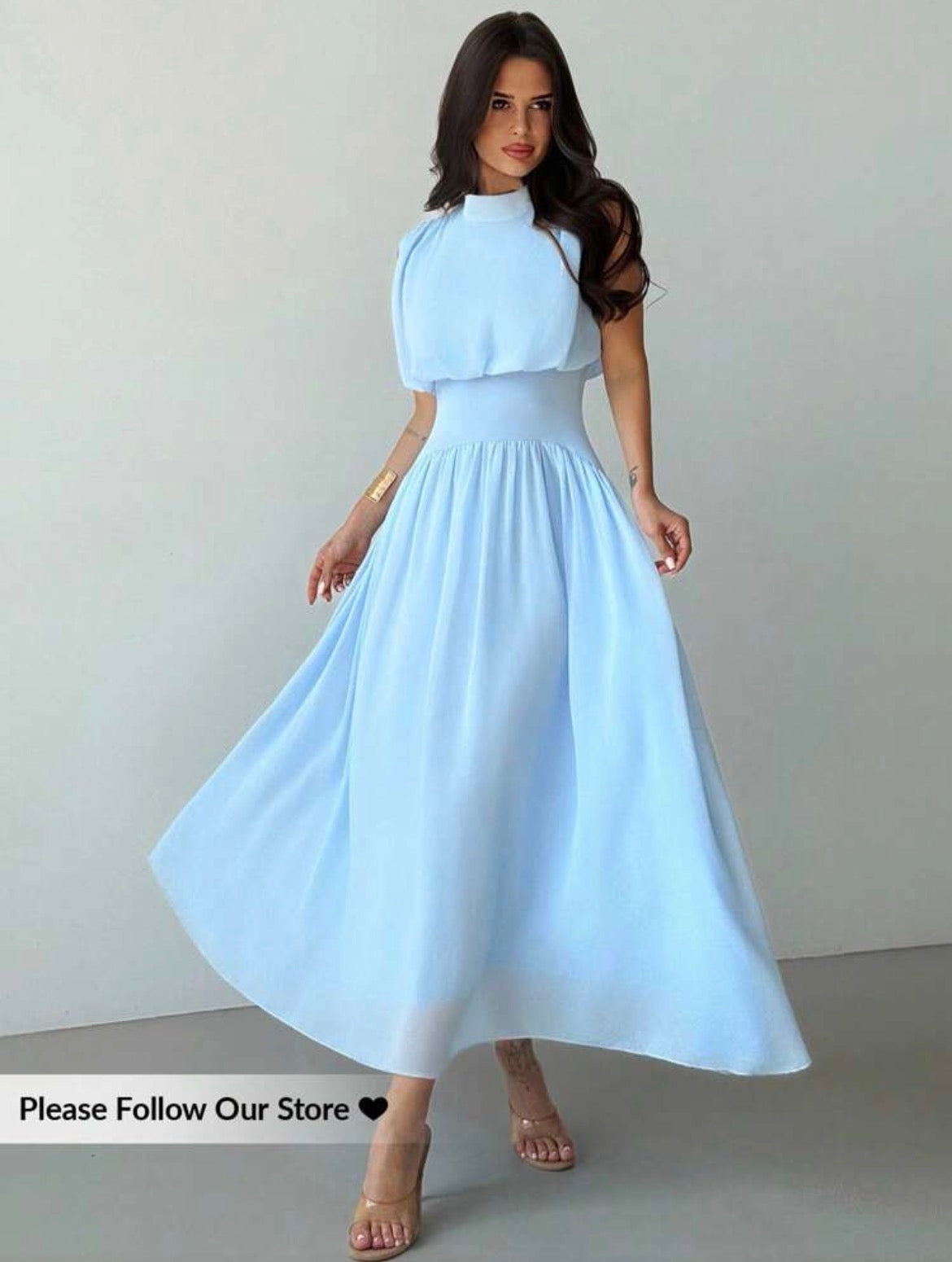 Vestido lago celeste