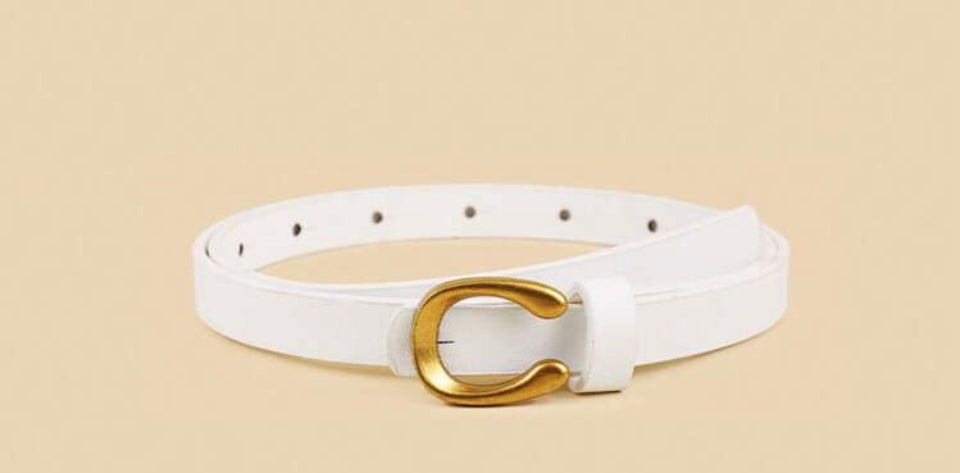 Cintura de Arte Cinturones Delgados Blancos. F25NK01