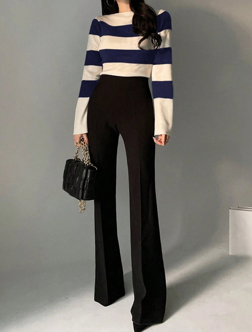 Blusa de punto con rayas S25UX09