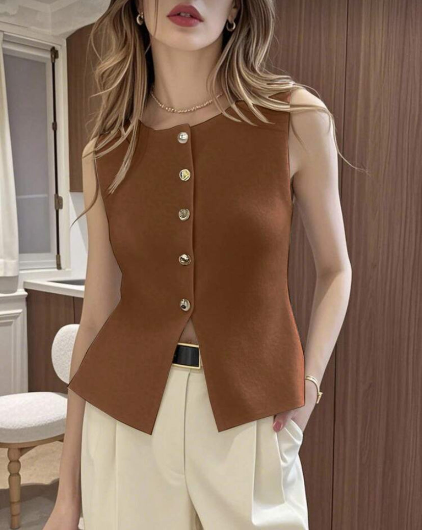 Cárdigan informal con botones N25WP07